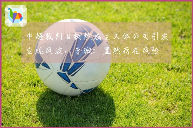 中超裁判甘树然成立文体公司引发合规风波，李璇：显然存在风险